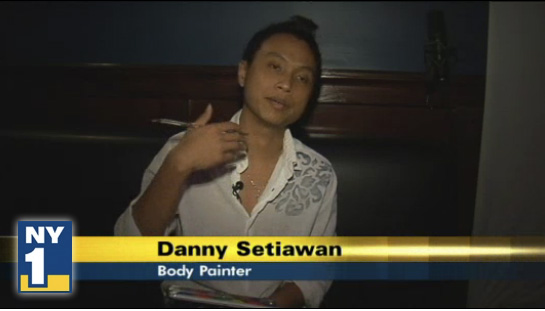 Danny Setiawan, body painter on NY1