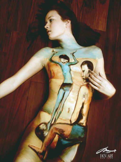 Acrobat body painting by Danny Setiawan