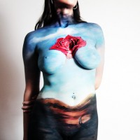 Dalis rose body painting