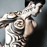 tribal non-nude body painting idea