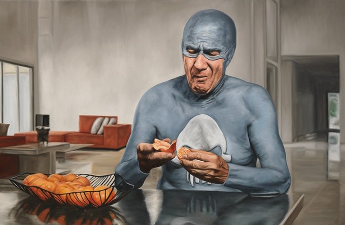 Superhero painting by Andreas Englund