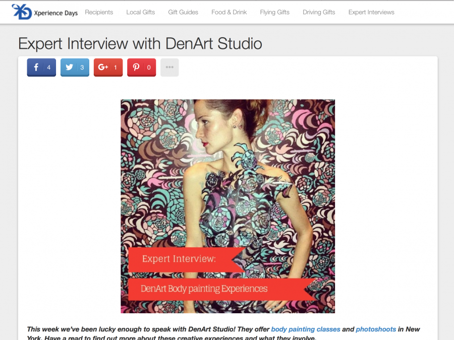 Experience Days interview with DenArt studio