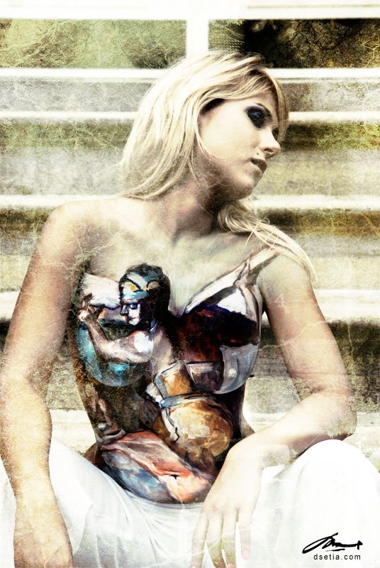 Lybian Sybil (After Michaelangelo Body Paintin)