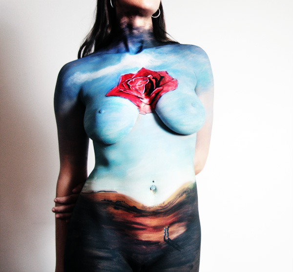 Dali's rose body painting