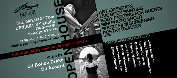 denart open house art party flyer