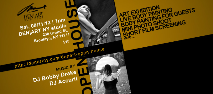DENART open house art event flyer