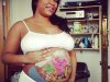Maternity belly painting for Noah