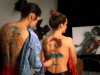 Casual body painting class on LookTV