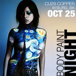 Body Paint Night banner ad