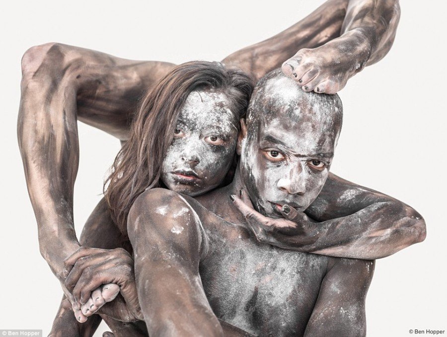 Transfiguration portrait series sees circus artists and dancers transformed into living sculptures
