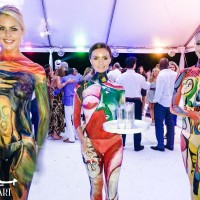 body painting at party in the Hamptons