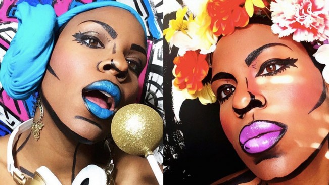Woman uses makeup to turn herself into beautiful, breathing pop art
