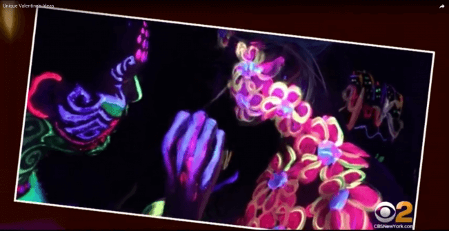 UV Body Painting Class for couples on CBS2